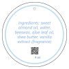 Pure Text Circel Bath Body Favor Tags